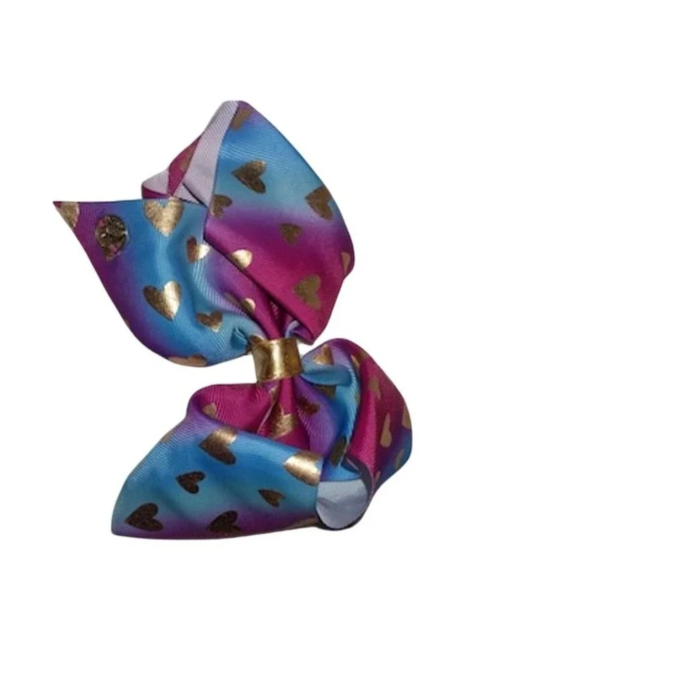 JoJo Siwa Multicolor Metallic‎ Heart Hair Bow for Girls